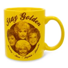 The Golden Girls "Stay Golden" Gold Ceramic Coffee Mug | Holds 20 Ounces