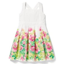 Janie and Jack Floral Border Dress 6-12M