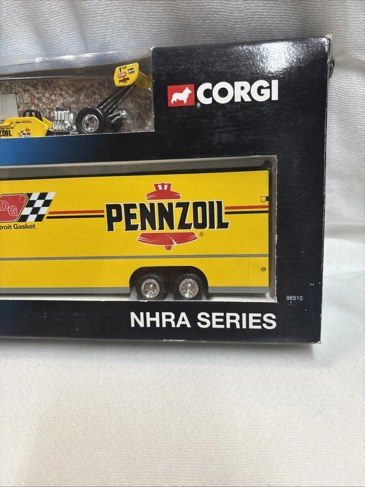 EDDIE HILL 1993 "PENNZOIL" 1/64 NHRA TOP FUEL TRANSPORTER DIE CAST BY RACE IMAGE - Image 4 of 4
