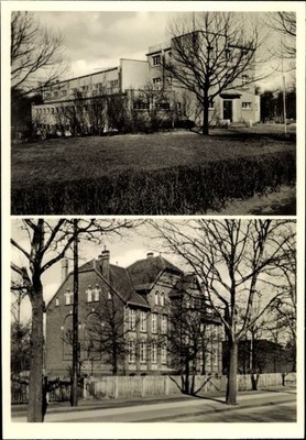 Ak Oer Erkenschwick NRW, Stadtansichten, Badeanstalt, Ewaldschule - 3024798