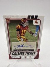 Talanoa Hufanga RC 2021 Panini Contenders College Ticket Auto Rookie Card USC. rookie card picture