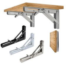 2PCS Steel Folding Shelf Brackets Wall Mount Table Support Free Shipping 