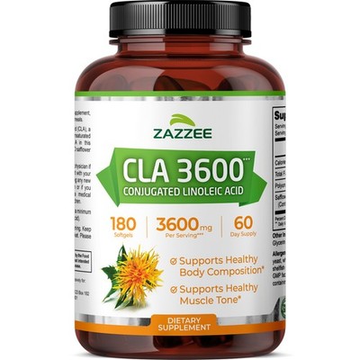 CLA 3600 mg 180 Softgels Conjugated Linoleic Acid Pure Weight Loss Fat Burner