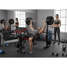 Adjustable Olympic Weight Bench with Leg Extension and Preacher Curl Rack 600LBS