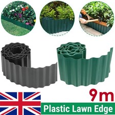 Garden Edging Flexible Lawn Border Strip Roll Grass Path Flower Bed Edge 9M/33ft