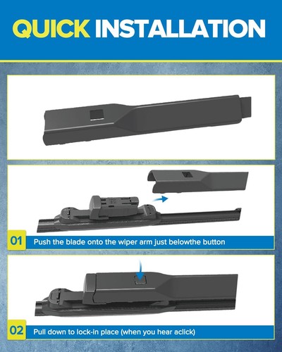 Front Windshield Wiper Blades 22"+22" for Silverado 1500 2500 HD 2014-2018, T... - Picture 4 of 9