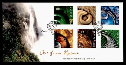 DR WHO 2001 NEW ZEALAND FDC NATURE ART COMBO $2 R38936