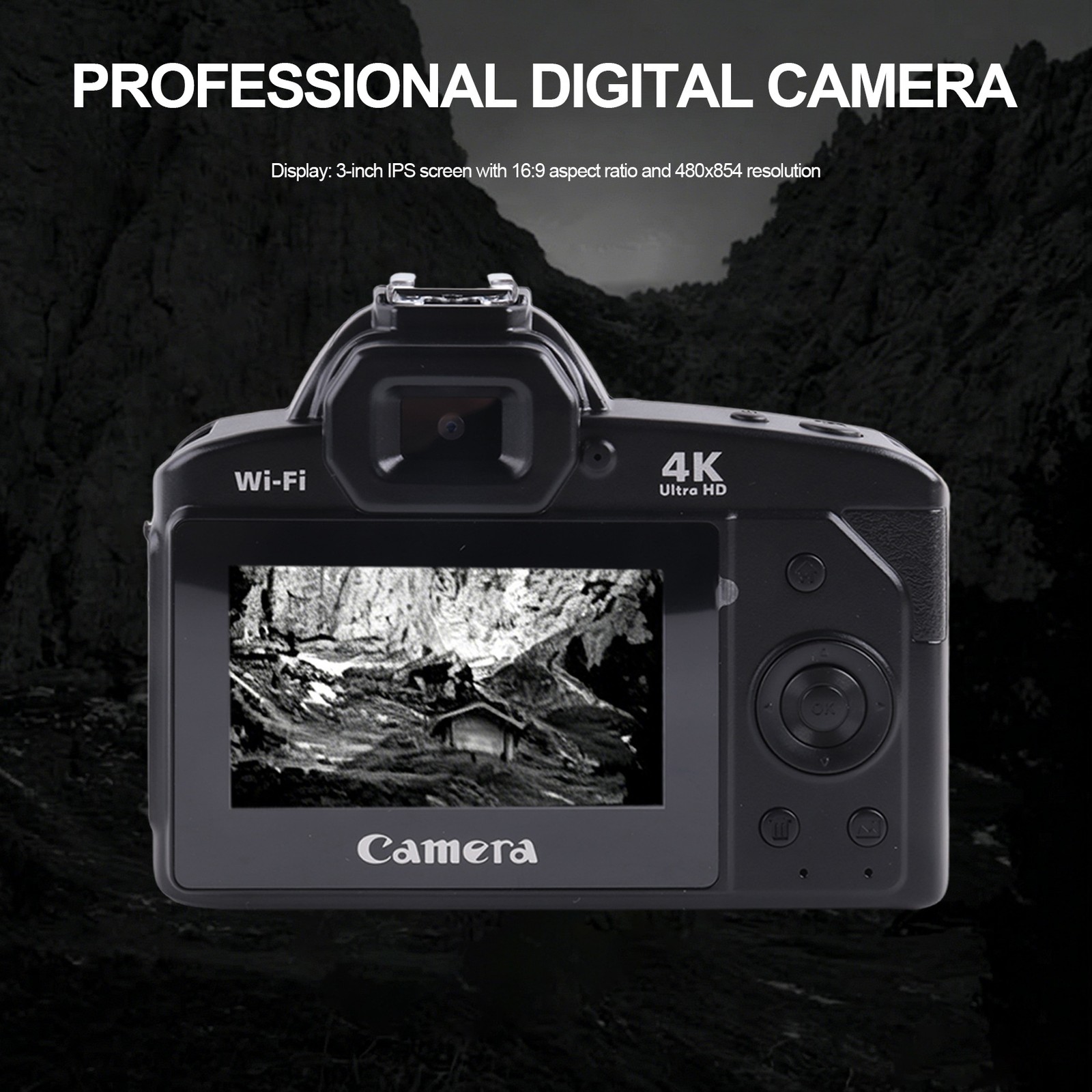 Professional Digital Camera 4K Camera Digital WIFI Camera with 16X Night 3284
