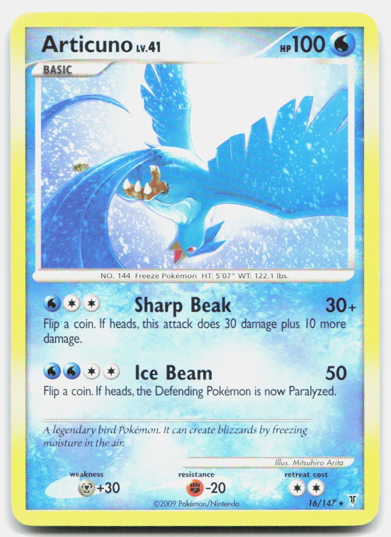 Supreme Victors Articuno 16/147 Moderately Played Pokemon R Tcg Card