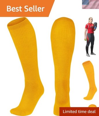 Gold Compression Socks for Enhanced Performance - Multi-Sport, Over-The-Calf