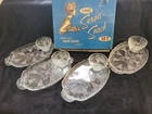 Anchor Hocking Vintage 1950s 8 Piece Serva-Snack Set by  in ORIGINAL BOX