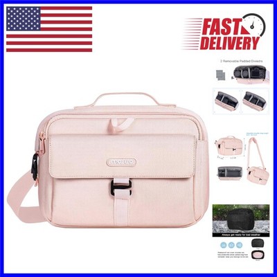 Stylish Padded Camera Crossbody Purse with Anti-Theft Features & Rain Protection