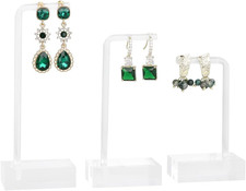 3pcs clear earring stand jewelry display for show, acrylic earring holder hanger