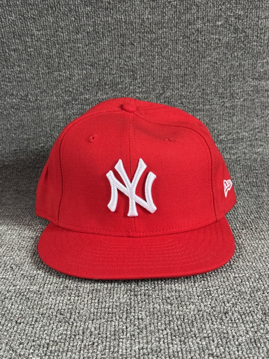 New Era New York Yankees MLB Red White Snapback Flat Brim Hat