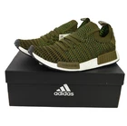 ADIDAS Mens Trace Green NMD R1 STLT Primeknit Tennis Shoes 9 NEW