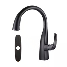 Modern Single Handle High Arc Sink Pull down Sprayer Kitchen Faucet with Supply