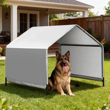 4'x 3.3' Dog Shade Shelter, Outdoor Tent 3.3', Silver