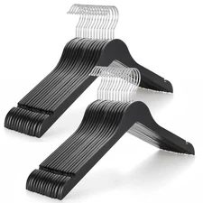 Wooden Hangers 30 Pack, 0.28-inch Slim & Durable Clothes Hangers Space Saving...