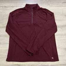WVST Quarter Zip Pullover Men’s Large Maroon Long Sleeve Athletic Training Top