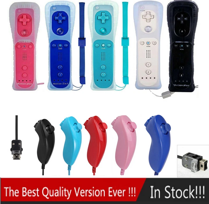 2 Pack Built in Motion Plus Wii Remote Controller Compatible with All  Nintendo Wii Games 