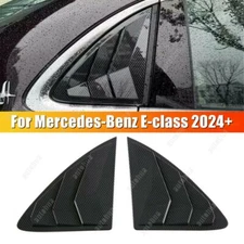 For Mercedes W214 Rear Quarter Window Louvers Cover Air Vent Carbon Fiber Trim