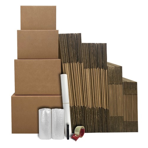Kit básico de caja móvil UBMOVE para 5 dormitorios 58 cajas y materiales de embalaje - Imagen 4 de 9