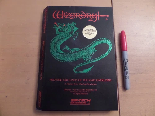 Wizardry: Proving Grounds of the Mad Overlord + Box & Manual Sir-Tech 1981Apple