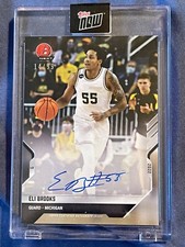 2022 bowman next auto card eli brooks Detroit pistons/Michigan wolverines 