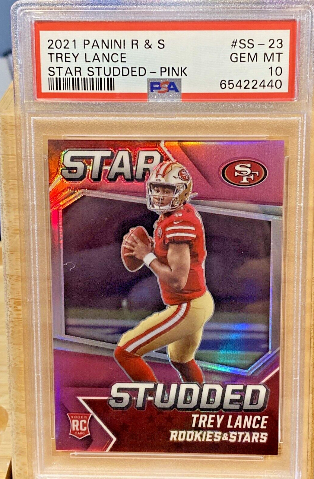 Trey Lance Panini Rookies & Stars Star Studded #SS23 Pink