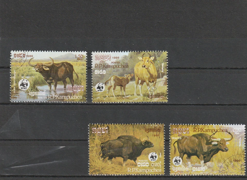KAMBODSCHA--WWF.  Mich.Nr; 823-826.---1986.   T-49 - Bild 1 von 1