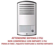 BTICINO terraneo 342911 2 fili pulsantiera audio 2 FILI con 1 tasto di chiamata