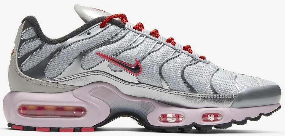 Nike Air Max Plus Metallic Silver Bright Crimson W for sale | eBay