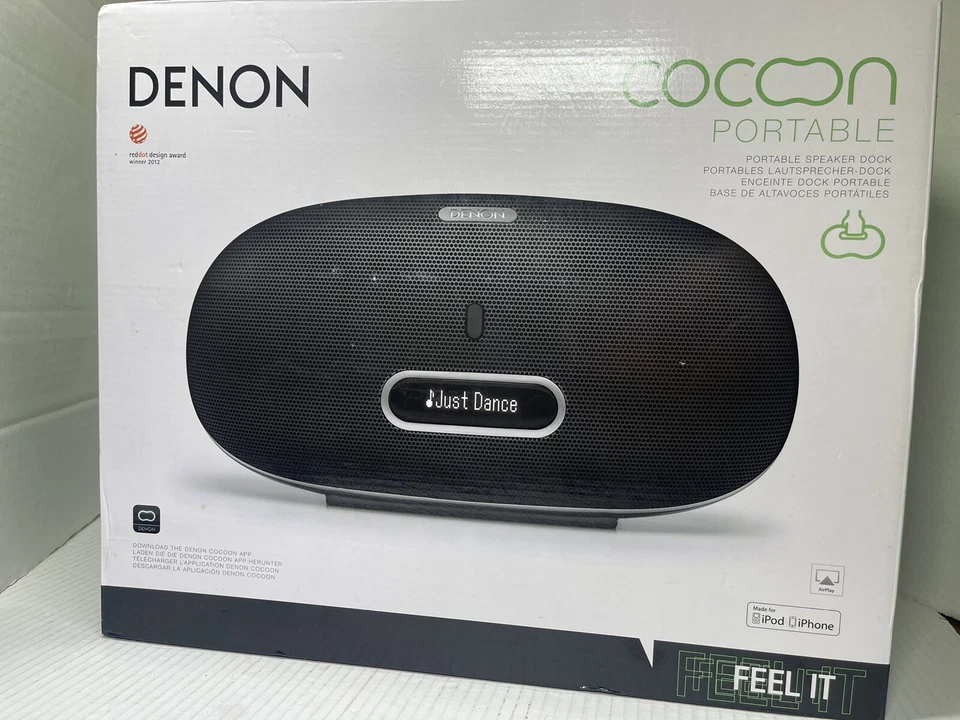 Sistema de altavoces Denon DSD-300 Cocoon Powered base y control remoto negro completo con caja Foto 2 de 4