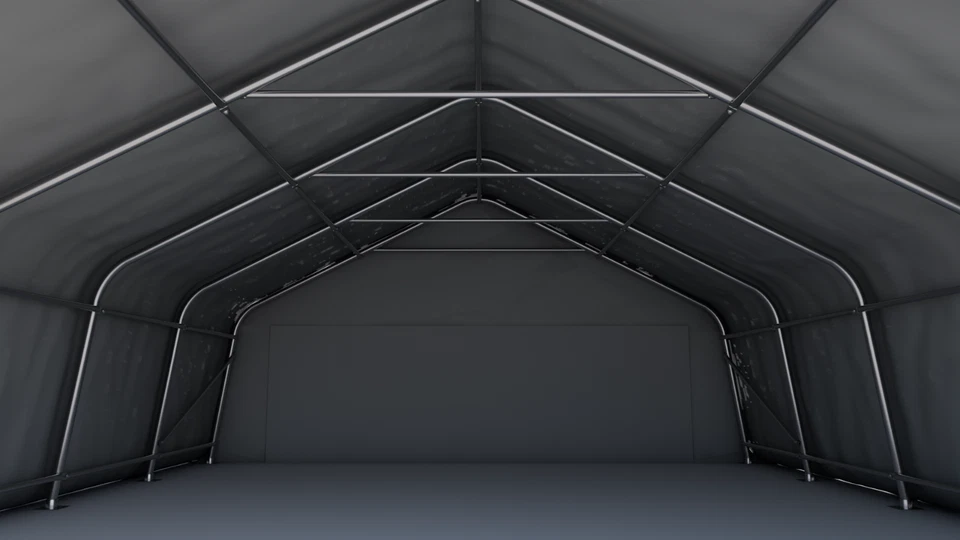 Toldo de cochera 22W 24L 11H (ft) para refugio de coche toldo de vehículo gris claro Foto 3 de 4