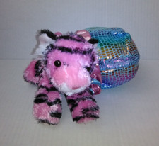 Fancy Pals Aurora Pink Tiger Plush Toy with Purse Carrier