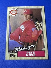 1987 Topps Pete Rose Cincinnati Reds #393 Baseball Card RARE ERROR Manager card