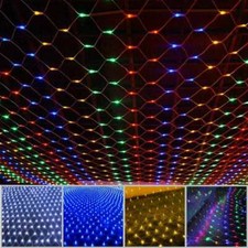3x2/1.5x1.5M LED Fairy String Net Mesh Curtain Lights Waterproof Outdoor/Indoor