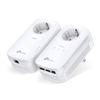 TP-Link AV1300 Gigabit Passthrough Powerline Starter Kit Bridge GigE HomePlug AV