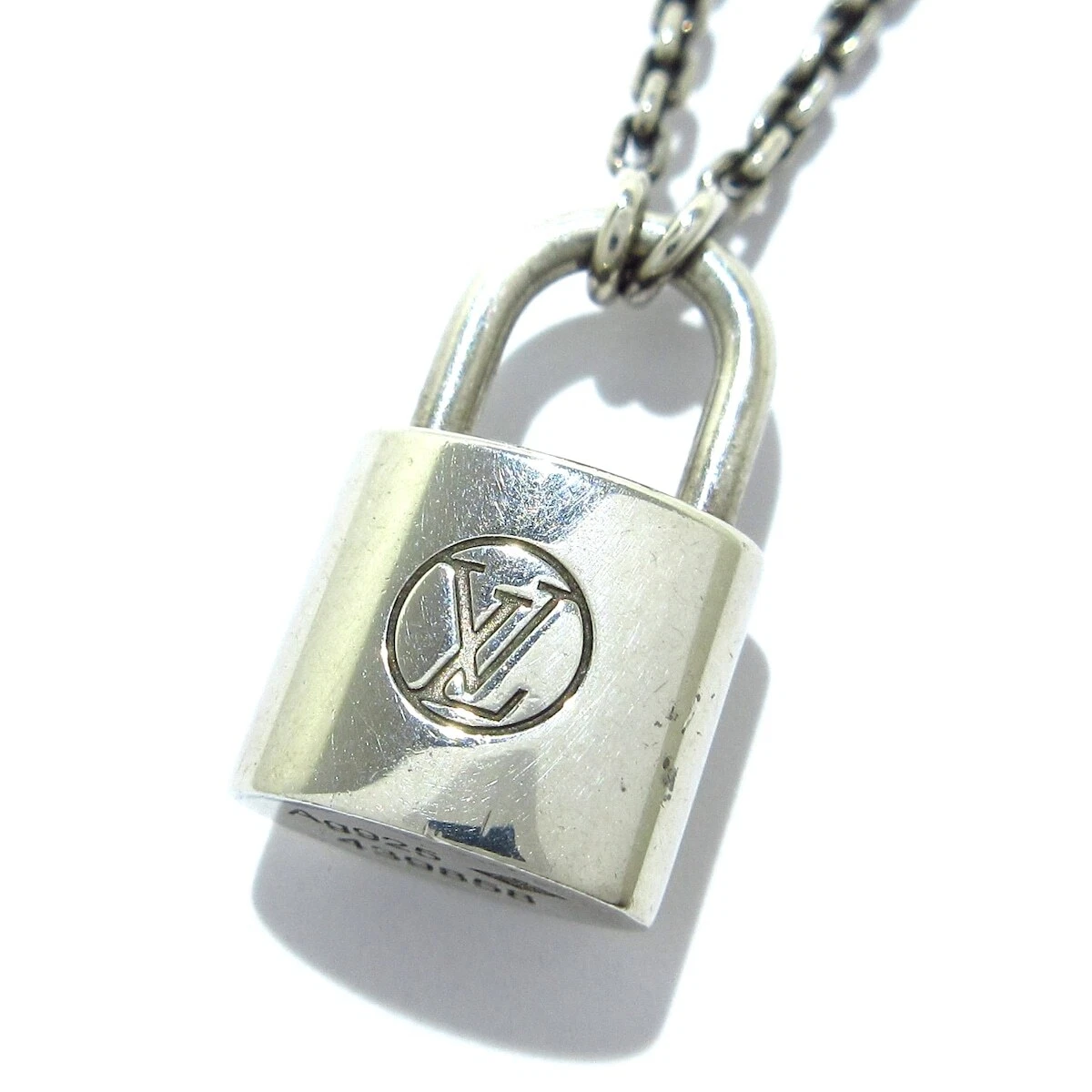 Louis Vuitton LOCKIT Silver lockit pendant, sterling silver (Q93559)