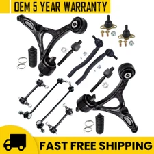 14pc For 2003-2014 Volvo XC90 Front Lower Control Arm Ball Joint Tierod Sway Bar