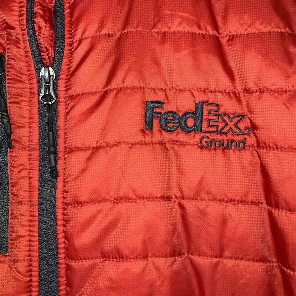 Chaqueta Abrigo FedEx PackAway Acolchado 2XL Manga Larga Cremallera Completa Foto 3 de 4