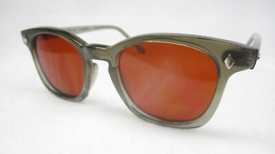 Pentax Hoya Sunglasses 60s Style Horn Rim Hi Def Two Tone Gray Amber 48 Medium