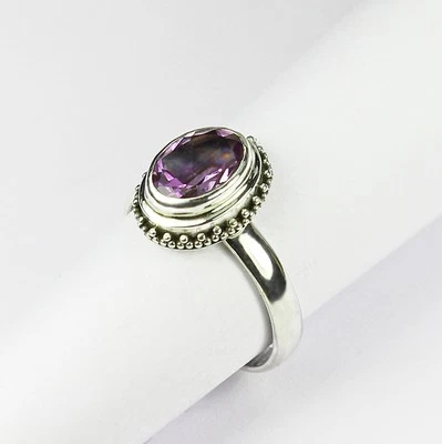 Ringe aus Silber 925 mit echtem Amethyst / Handarbeit / Sterlingsilber - Bild 1 von 4