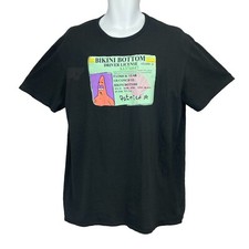 SpongeBob PATRICK DL T-Shirt/ Men  s XL Black Nickelodeon 100 Cotton