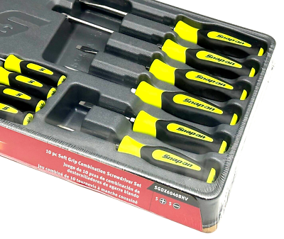 New Snap-on™ SGDX6040BHV 10-pc HI-VIZ Yellow Phillips & Flathead