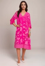 Johnny Was Nathy Lily Embroidered Midi Slip Dress C32224 Boho Chic **