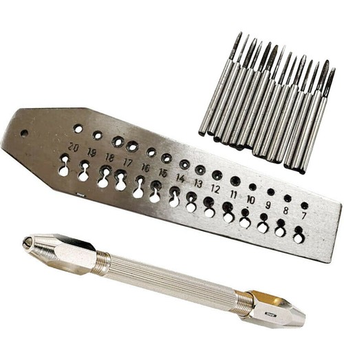 Mini Tap and Die Set 14 Taps & Screwplate & Pin Vise Set 0.72mm