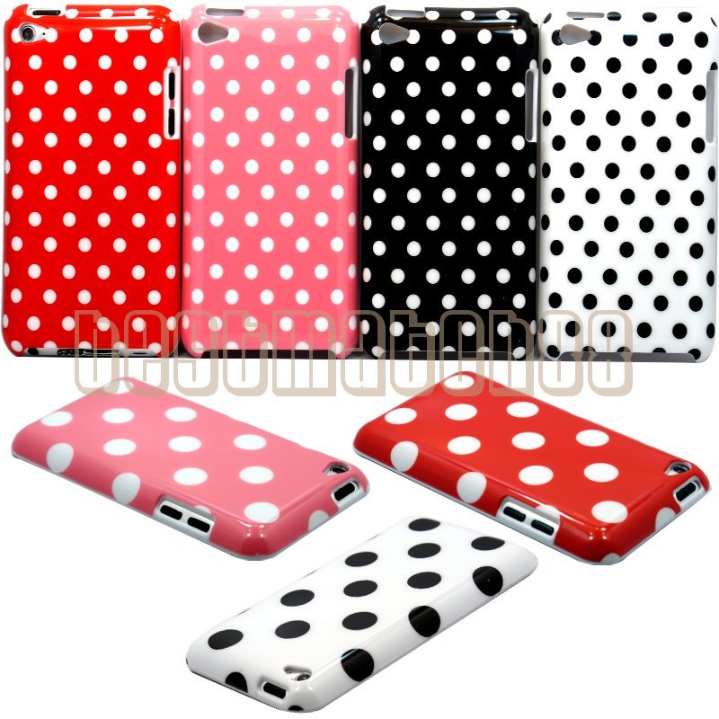 fit iPod touch 4th th 4g itouch cute case cover skin polka dots
