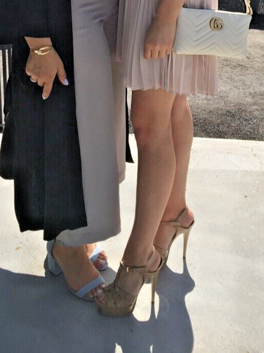 SAINT LAURENT Tacchi platform tributo YSL pelle verniciata