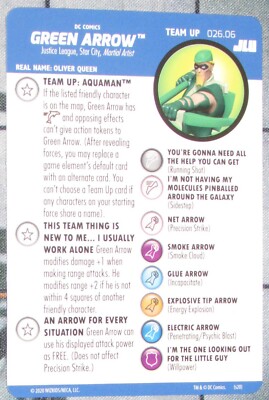 TEAM UP GREEN ARROW 026.06 AQUAMAN Justice League Unlimited HeroClix JLU